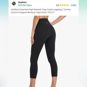 Heynuts Cropped Black Leggings